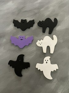 Halloween Foam Shapes Ghost Bat Cat Sensory Crafting Stamps