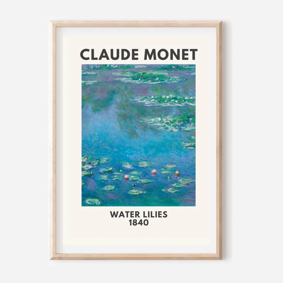 Juego de 3 carteles estampados de arte de pared de Claude Monet dormitorio A4 Foto 4 de 4