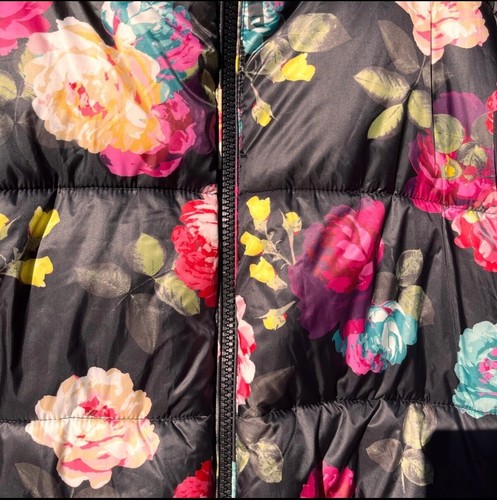 Calvin Klein jeans Hooded Puffer Jacket floral design Xl NEW - Picture 4 of 10
