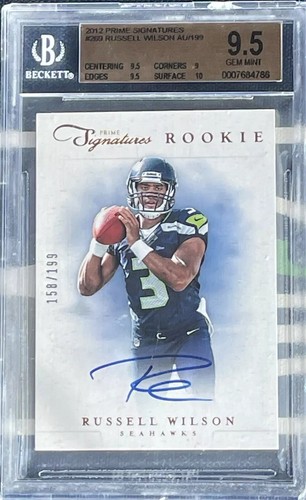 Russell Wilson [Autograph] #269 2012 Panini Prime Signatures card