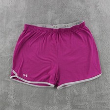 Under Armour Running Shorts Girls XL Pink Stretch Athletic Activewear