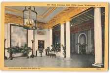 Postcard Main Entrance Hall, White House - Washington, D.C., VPC01.