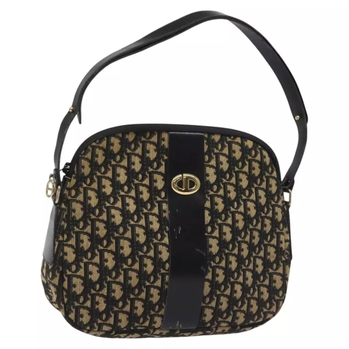 Sac bandoulière Christian Dior trotteur toile noir authentique 115877