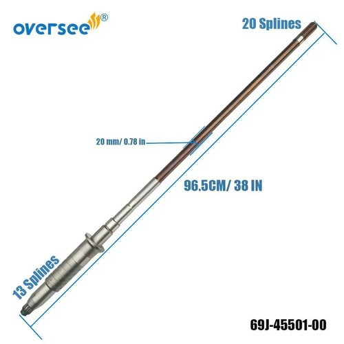 69J-45501 Drive Shaft For YAMAHA 4T Outboard 200HP 225 HP F200TXR F225XA 25" 635 - Picture 4 of 6