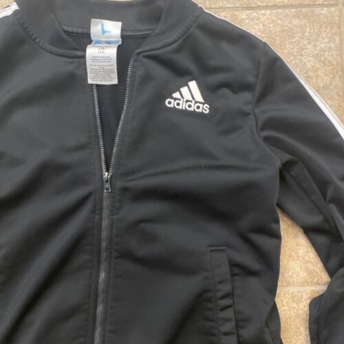 Adidas Essentials Warm-Up 3-Streifen Trainingsjacke schwarz weiß Jugend Mädchen L 14 - Bild 2 von 6