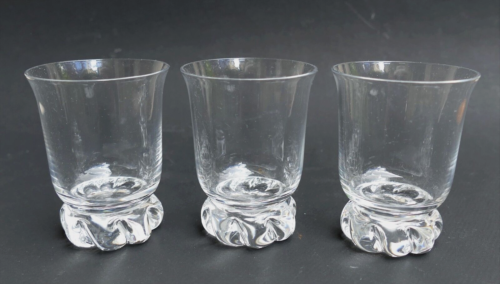3 anciens verres  en cristal de Daum France Vintage signé réassort - Photo 1/7