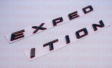 Fits OEM 2018-21 Expedition Max Limited BLACK Red Hood Letters Emblem