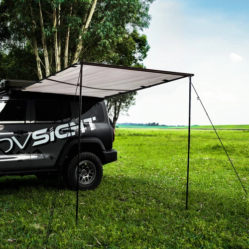 6.6'L x 9.8' WRooftop Car Side Pull Out Sun Shade Awning Outdoor Camping Travel - Picture 11 of 13
