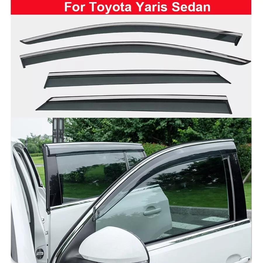 Car Window Visor Vent Rain Wind Deflector Guard For Toyota Yaris