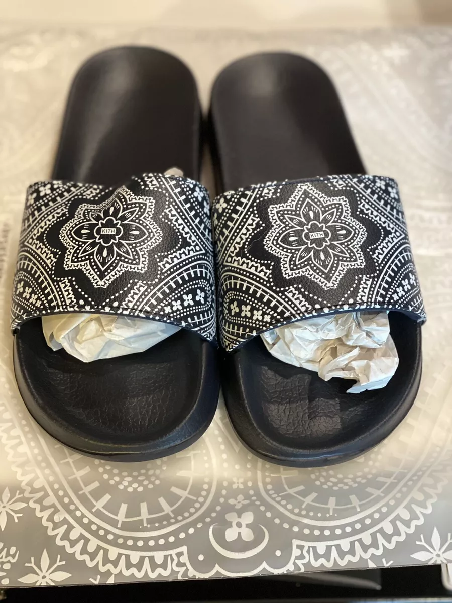 KITH BANDANA PAISLEY BEACH SLIDES