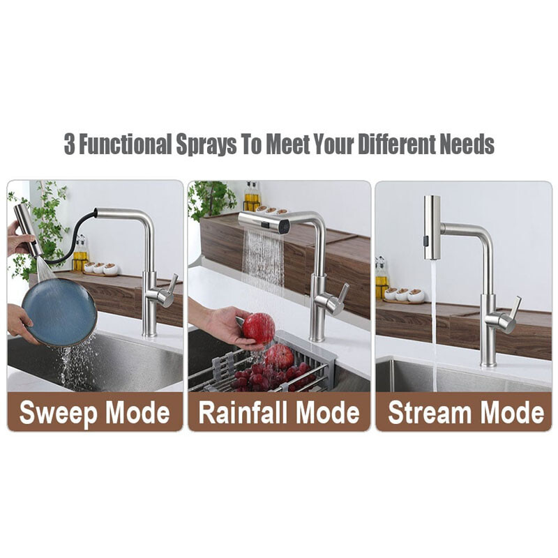 2023 New Waterfall Kitchen Faucet, M22 Thread Kitchen Faucet Anti
