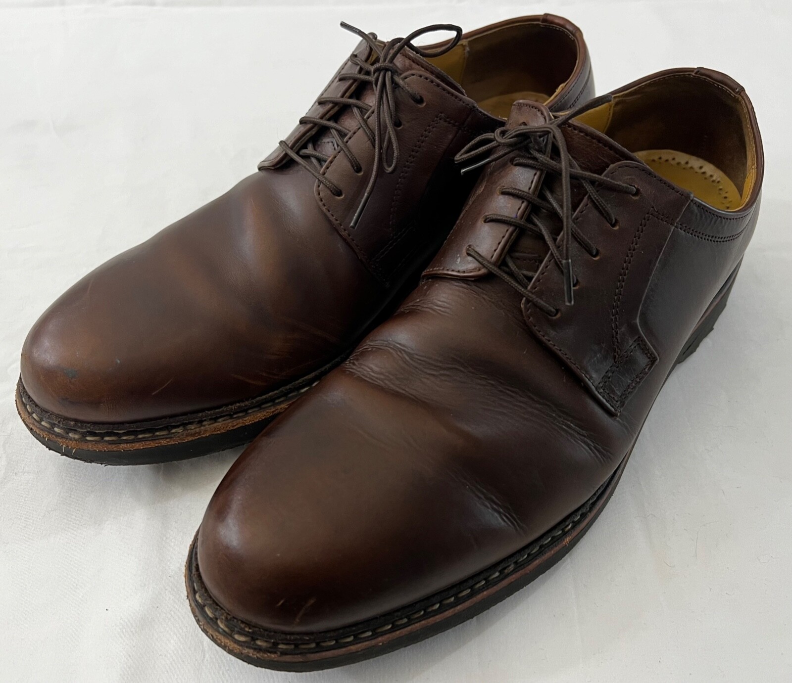 SAOLA Abito scarpe casual Johnston & Murphy da uomo marrone Hosford taglia 10M punta piatta