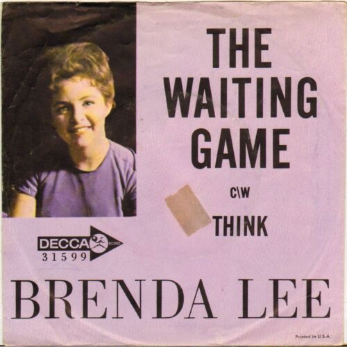 BRENDA LEE "THINK / THE WAITING GAME" 60'S SP DECCA 31599