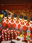 Large Lot Of Vintage Christmas Tree Ornaments Mostly Wood — photo 3