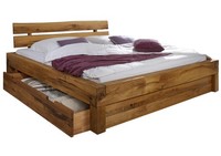 Balkenbett Jangali Bett Doppelbett Ehebett Balkeneiche Eiche Natur 200X200 #617