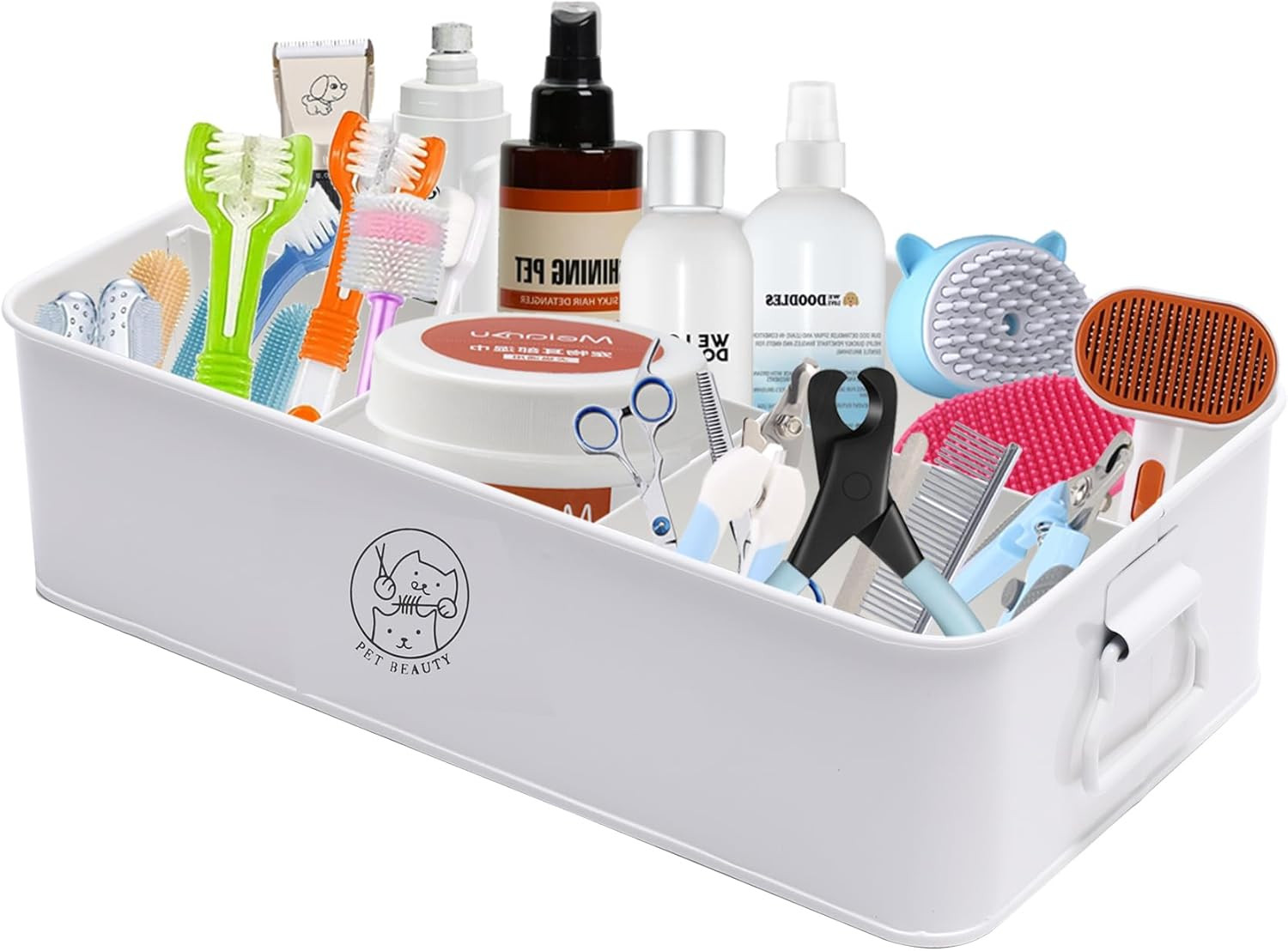 Dog Cat Grooming Supplies Organizer, Pet Grooming Tote Bag Perfect for Dog Hair 