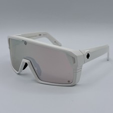 SPY Monolith Sunglasses Matte White Happy Bronze Platinum Mirror Shield 138