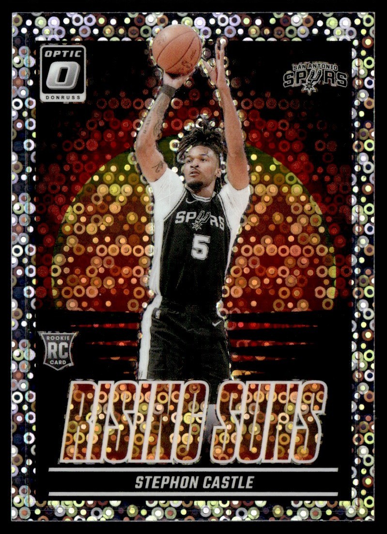 2024-25 Donruss Optic Rising Suns Fast Break Disco Stephon Castle RC #6