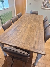 Large Solid Rustic Farmhouse Table. Delightfully Used.