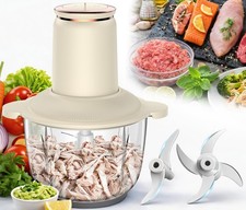 Food Processors 300W Electric Chicken Shredder Meat Grinder with 2L, Beige