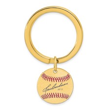 Gold-plating over Sterling Silver Lou Boudreau Hall of Fame Signature Epoxy Base