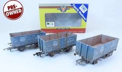 3er Set Salz 7 Plankenwagen ICI TMC verwittert Spur O Oxford Rail GV6020