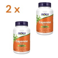 Now Foods, Cayenne, 500Mg, 2 X 250 Veg. Kapseln- Total 500 Veg. Kapseln