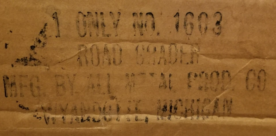 1952 Wyandotte Pressed Steel Road Grader Construction Machine 19" w/ BOX! USA - Image 2 of 4