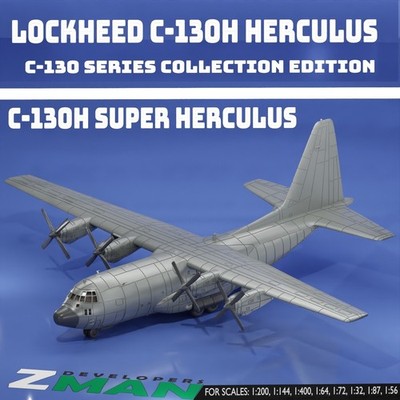 3d printed LOCKHEED C-130H SUPER HERCULUS V6 plane aircraft jet fighter