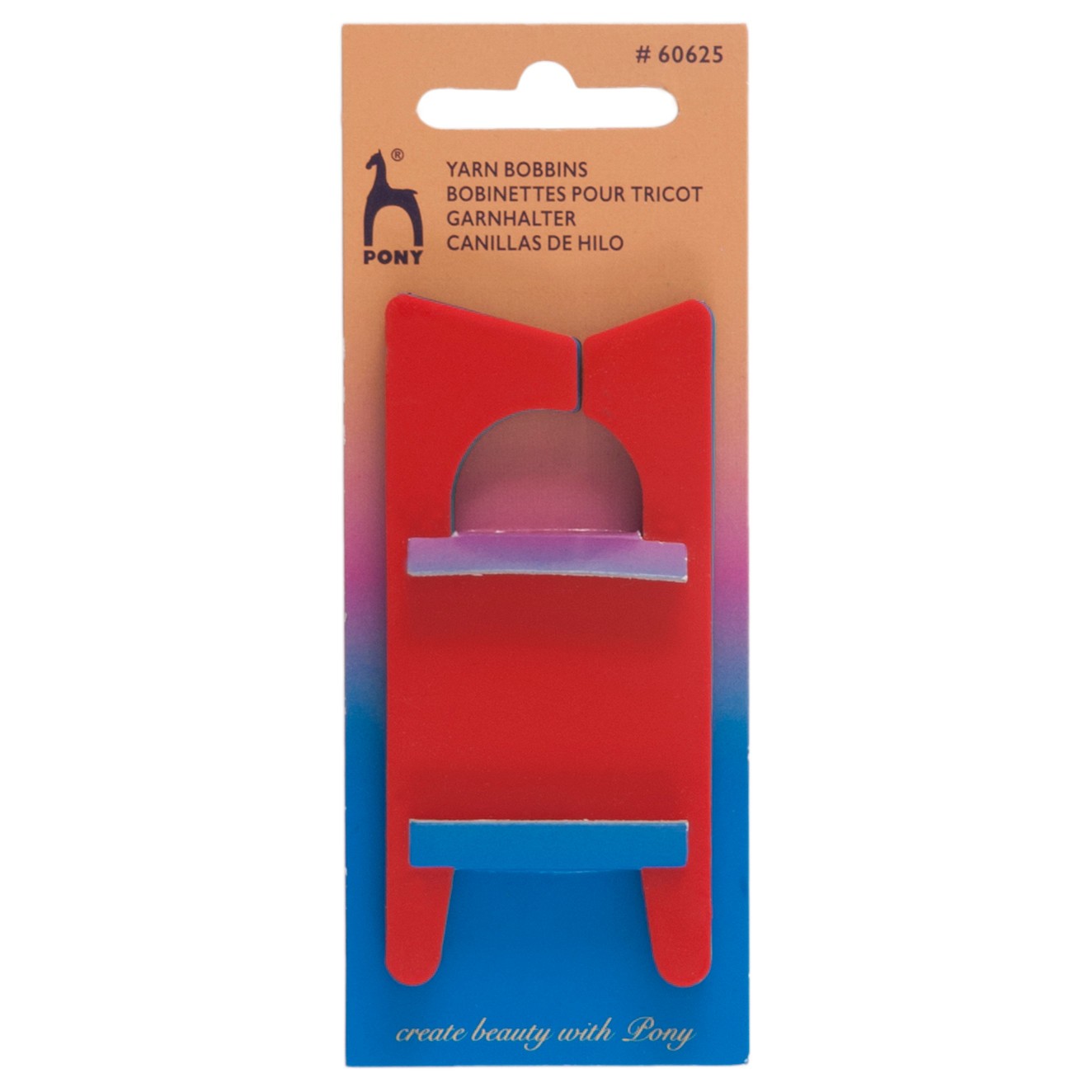 Pony Yarn Bobbins: Large: Red. No packaging.