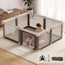 Foldable Baby Playpen, 51" 59" Foldable Playpen for Babies with Carry Bag