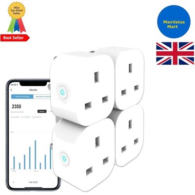 Rüsten Sie Ihr Zuhause mit 4 Smart Plugs mit Energieüberwachung & Alexa-Steuerung auf