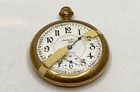 Vintage Illinois Santa Fe Special Gold Filled Pocket Watch Train Engraved — photo 2