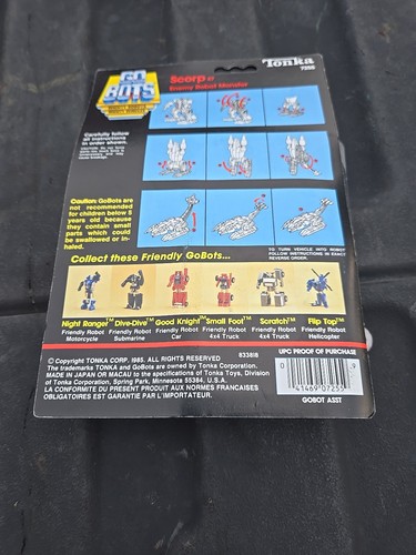 NOS SIN USAR, EN CAJA. ROBOT ENEMIGO TONKA GO BOTS SCORP #47 VINTAGE AÑOS 80 COMO NUEVO EN TARJETA - Imagen 9 de 12