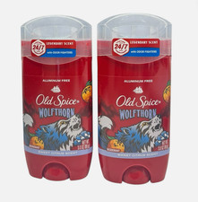 (2) Old Spice Wolfthorn Deodorant SWEET CITRU...