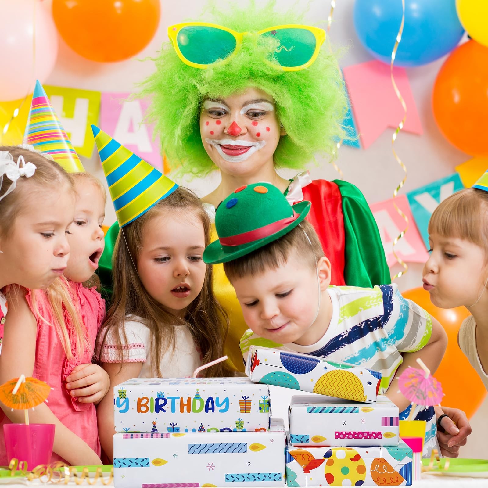 BULKYTREE Birthday Wrapping Paper for Boys Girls Kids Men Women Holiday Party...