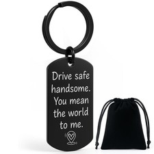 Drive Safe Handsome Keychain For Him: Stocking Stuffer Gift For Boyfriend Hus...