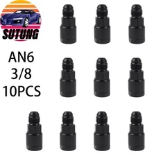10PCS 6AN Male to 3/8 Fuel Rail Adapter EFI Fitting Quick Disconnect Screw On