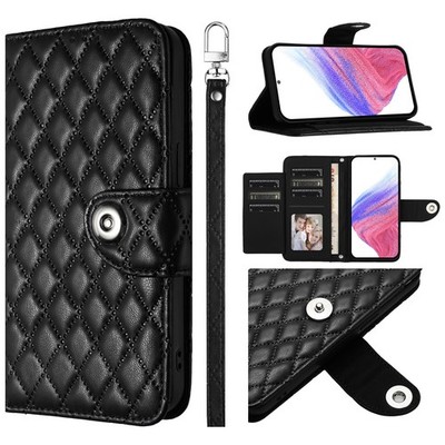 Leather 7 Card Slots Wallet Case Flip Stand Cover Women Girls For Various Phone