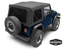 Premium Soft top Canvas + Tinted Rear Windows Black for 1997-06 Jeep Wrangler TJ