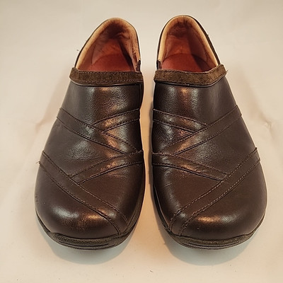 Merrell Primo Patch Brown Leather Slip On Shoe Loafer Comfy Size 7 Womens 