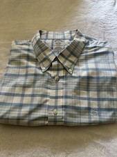 Men s Brooks Brothers The Original Polo Blue Plaid Button Down Long Shirt XXL