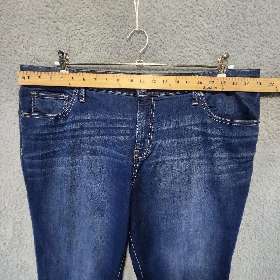 Pure Energy Boot Cut Jeans Womens 22W (Fits 42x31) Dark Wash High Rise Casual - Image 2 of 4