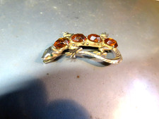 Costume Jewelry "Salamander" With 4 Gemstones