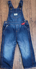 OshKosh B'gosh blue denim overall polka dot with fleece lined size 3T