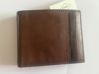 Fossil Ennis Traveler Rfid braune Leder-Geldbörse für Herren ~ unverpackt ~ KOSTENLOSER VERSAND