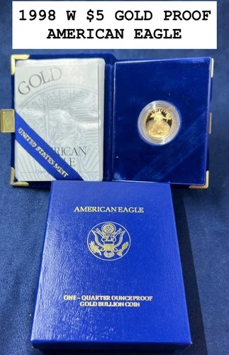 1998 W Proof Gold $5  | American Eagle | OGP/COA | LOT Z-248