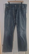 Vintage Y2K Lucky Brand Slim Bootcut Jeans Made in USA 39x35 Mid-Rise Dark Wash