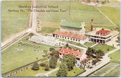 Vintage Postkarte Hershey Industrieschule Kakao Werbung Hershey Dauphin USA