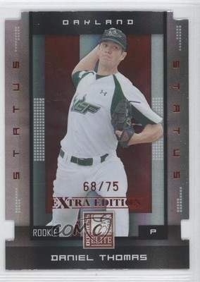 2008 Donruss Elite Extra Edition Status Red Die-Cut 68/75 Daniel Thomas #189 9ap